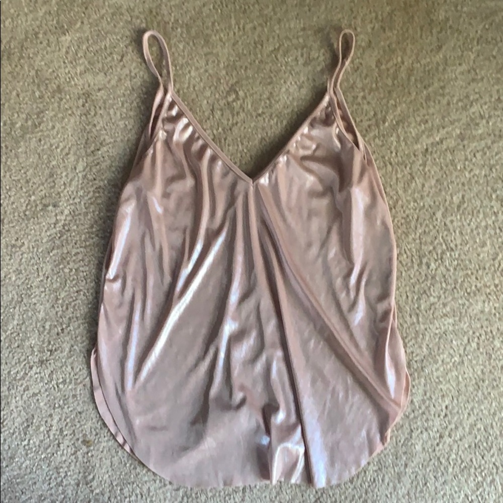 Iridescent pink tank top